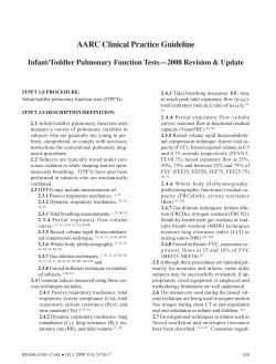 Infant/toddler pulmonary function tests