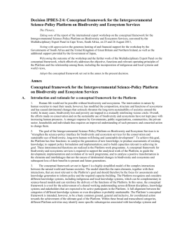 Decision IPBES-2/4: Conceptual framework for the