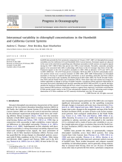 Interannual variability in chlorophyll concentrations in the Humboldt