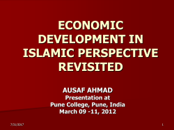 ISLAMIC FINANCE AND ECONOMIC DEVELOPMENT