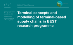 Terminal concepts and modelling of terminal-based supply