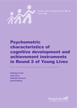 Psychometric characteristics of cognitive development