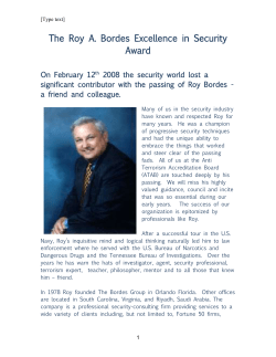 ATAB Excellence in Service Membership Award Is presented to: Mr
