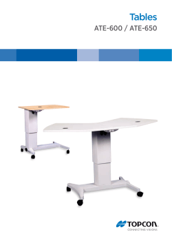 Tables - Topcon Europe Medical BV