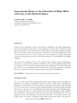 Experimental Study on the Interaction of Water Mists with Fires in the