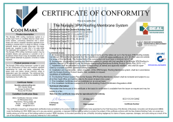 Nuraply 3PM Roofing Membrane System | Product certificate
