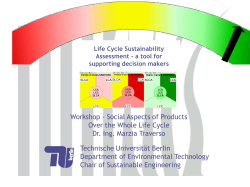 Life Cycle Sustainability Dashboard