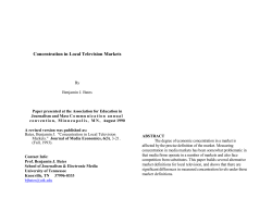 Concentration in Local Television Markets