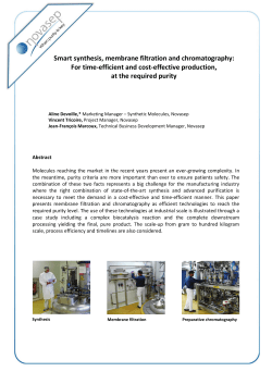 Smart synthesis, membrane filtration and chromatography