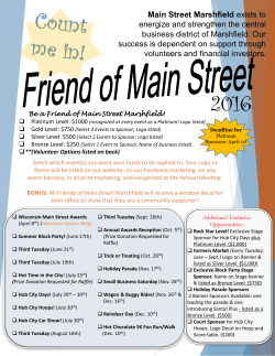 Main Street Marshfield exists to energize and strengthen the central