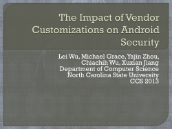 The Impact of Vendor Customizations on Android Security