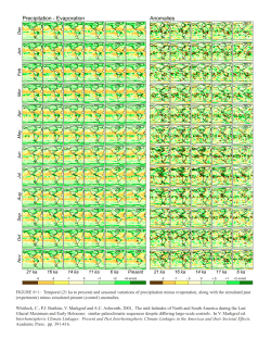 Precipitation - Evaporation Anomalies