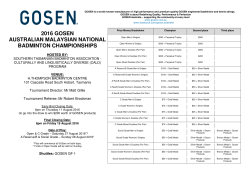 2016 gosen australian malaysian national badminton championships