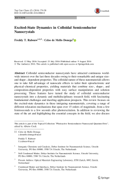 Excited-State Dynamics in Colloidal Semiconductor Nanocrystals