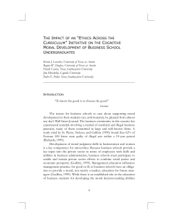 Initiative on the Cognitive Moral Development of Business