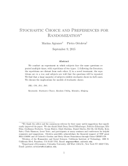 Stochastic Choice and Preferences for Randomization
