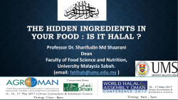 the hidden ingredients in your food : is it halal