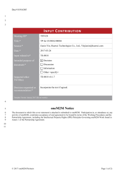 oneM2M Template Input Contribution