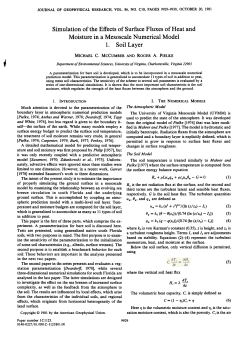 Simulation of the Effects of Surface Fluxes of Heat and - DCA-UFCG