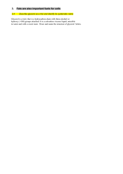 Lipids and fats and oils