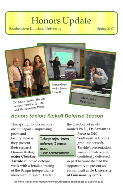 Honors Update - Southeastern Louisiana University