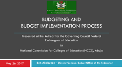 budget fiscal strategy - National Commission for Colleges of Education