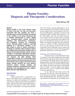 Plantar Fasciitis - Alternative Medicine Review
