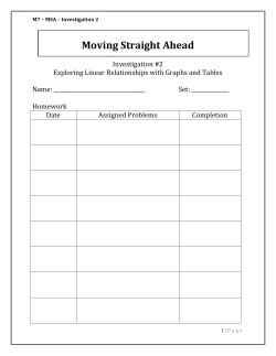 Moving Straight Ahead