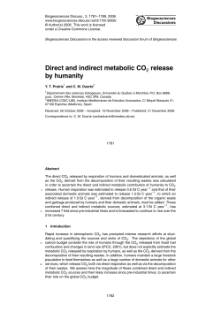 Direct and indirect metabolic CO release by humanity