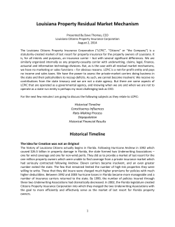 Louisiana Property Residual Market Mechanism