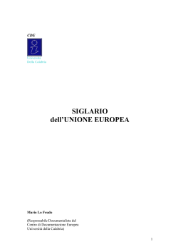 SIGLARIO dell`UNIONE EUROPEA