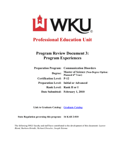 Communication Disorders (Initial Certification)