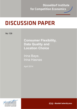Consumer Flexibility, Data Quality and Location Choice Irina