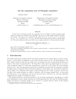 On the expansion rate of Margulis expanders 1 Introduction