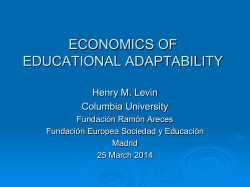 Economics of educational adaptability