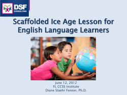 Challenges Ice Age Text Presents to ELLs