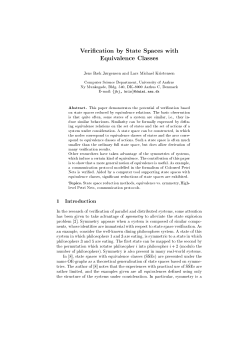 Verification by State Spaces with Equivalence Classes