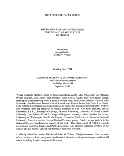 NBER WORKmG PAPER SERIES THE PROPER SCOPE OF