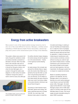 Energy from active breakwaters