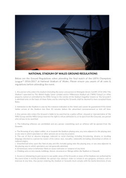 national stadium of wales ground regulations