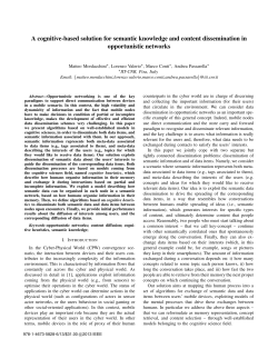 A cognitive-based solution for semantic knowledge and - Iit-Cnr