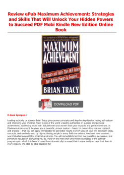 Review ePub Maximum Achievement: Strategies and
