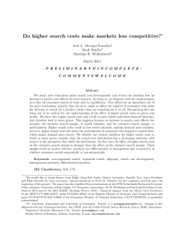 Do higher search costs make markets less competitive?
