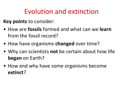 Evolution and extinction