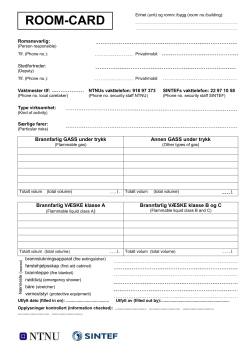 Instructions for filling in the room-card