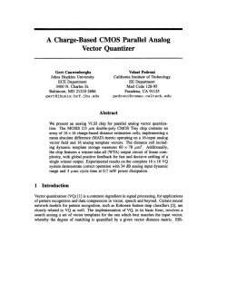 A Charge-Based CMOS Parallel Analog Vector Quantizer