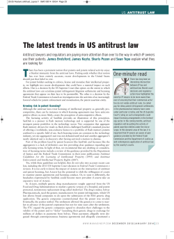 The latest trends in US antitrust law