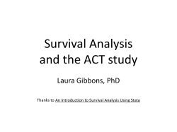 Survival Analysis and the ACT study