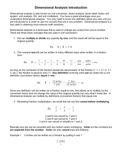 Dimensional Analysis Word Problems