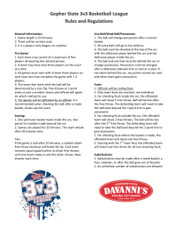 Gopher State 3v3 Basketball League Rules and Regulations